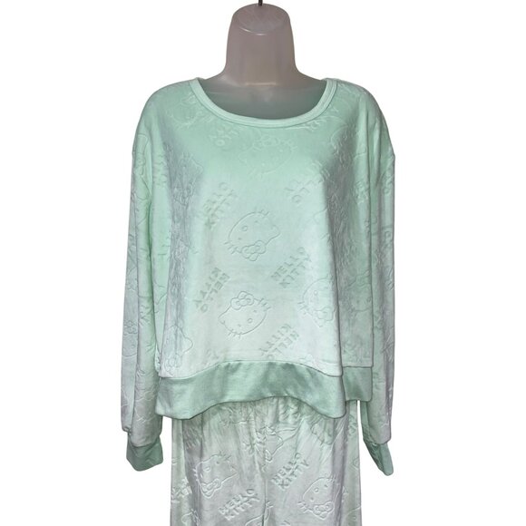 NWT Hello Kitty  Womens Mint Green Extra Large Sleepwear Set - Picture 3 of 8